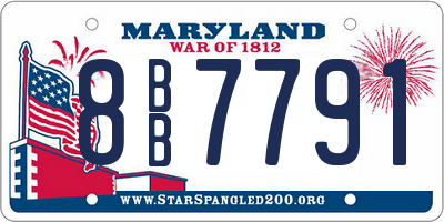 MD license plate 8BB7791