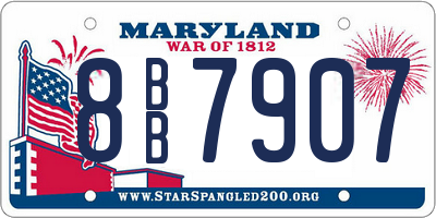 MD license plate 8BB7907