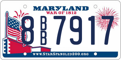 MD license plate 8BB7917
