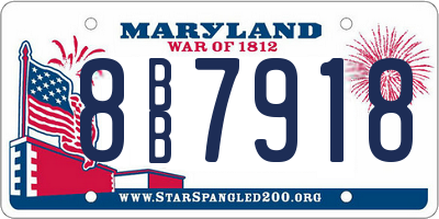 MD license plate 8BB7918
