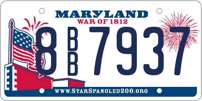 MD license plate 8BB7937