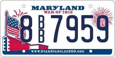 MD license plate 8BB7959