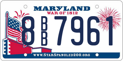 MD license plate 8BB7961