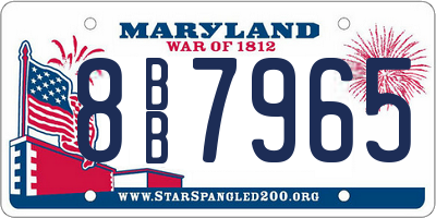 MD license plate 8BB7965
