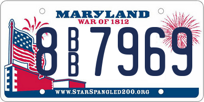 MD license plate 8BB7969