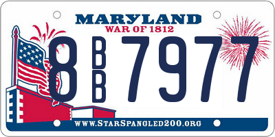MD license plate 8BB7977