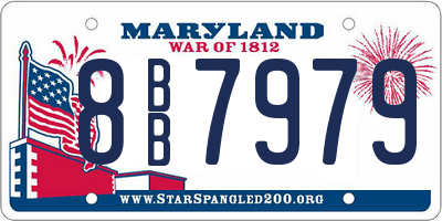 MD license plate 8BB7979