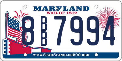 MD license plate 8BB7994