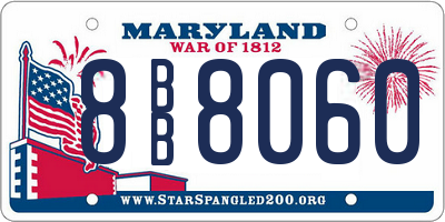 MD license plate 8BB8060