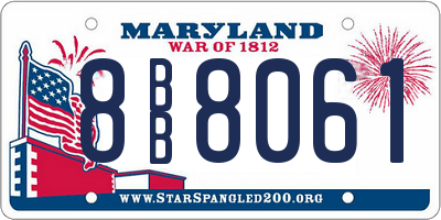 MD license plate 8BB8061