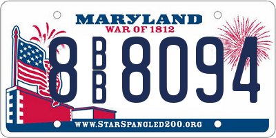 MD license plate 8BB8094