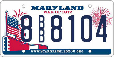 MD license plate 8BB8104