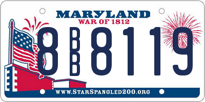 MD license plate 8BB8119