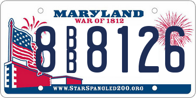MD license plate 8BB8126