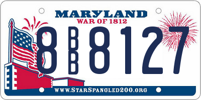 MD license plate 8BB8127