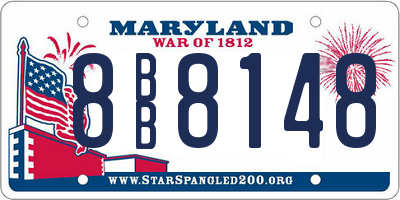 MD license plate 8BB8148