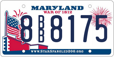 MD license plate 8BB8175