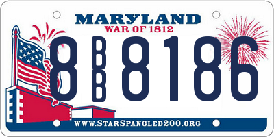 MD license plate 8BB8186