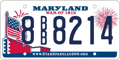 MD license plate 8BB8214