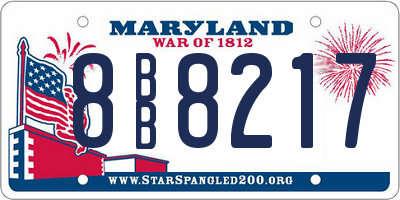 MD license plate 8BB8217