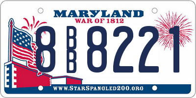 MD license plate 8BB8221