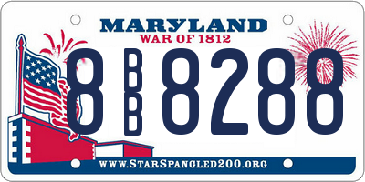 MD license plate 8BB8288