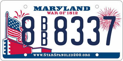 MD license plate 8BB8337
