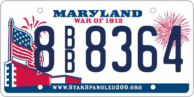 MD license plate 8BB8364