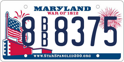 MD license plate 8BB8375