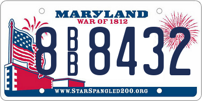 MD license plate 8BB8432