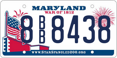 MD license plate 8BB8438