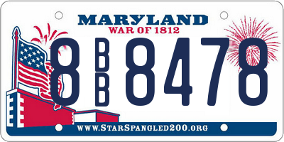 MD license plate 8BB8478