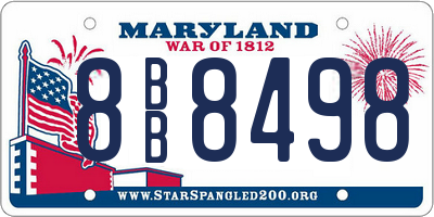 MD license plate 8BB8498