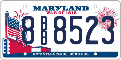 MD license plate 8BB8523