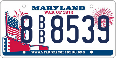 MD license plate 8BB8539