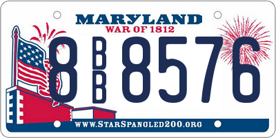MD license plate 8BB8576