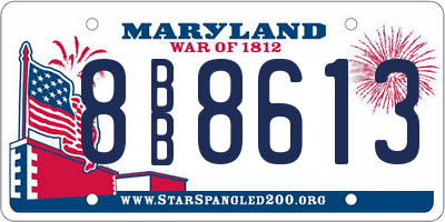 MD license plate 8BB8613