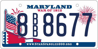 MD license plate 8BB8677