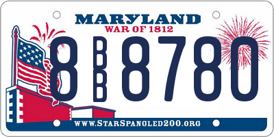 MD license plate 8BB8780