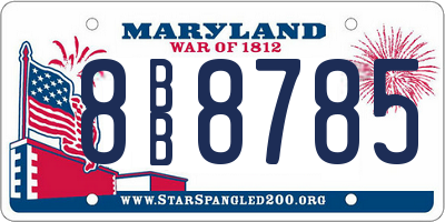 MD license plate 8BB8785