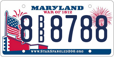 MD license plate 8BB8788