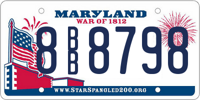 MD license plate 8BB8798