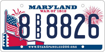 MD license plate 8BB8826