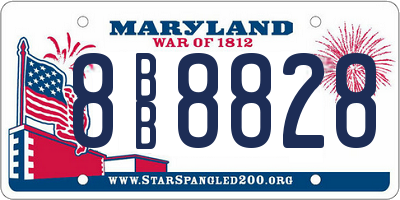 MD license plate 8BB8828