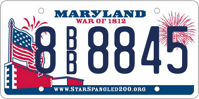 MD license plate 8BB8845