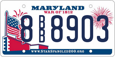 MD license plate 8BB8903