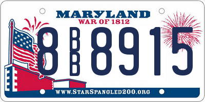 MD license plate 8BB8915
