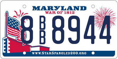 MD license plate 8BB8944