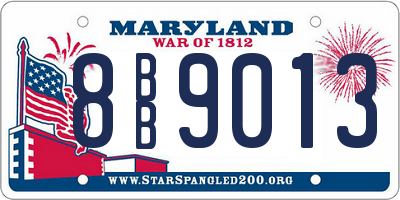 MD license plate 8BB9013