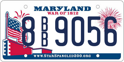 MD license plate 8BB9056